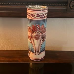 20oz Flower Skull Tumbler